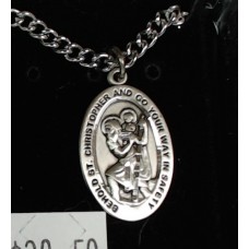 St Christopher Medal with Chain